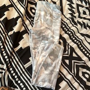 Grey camo workout leggings